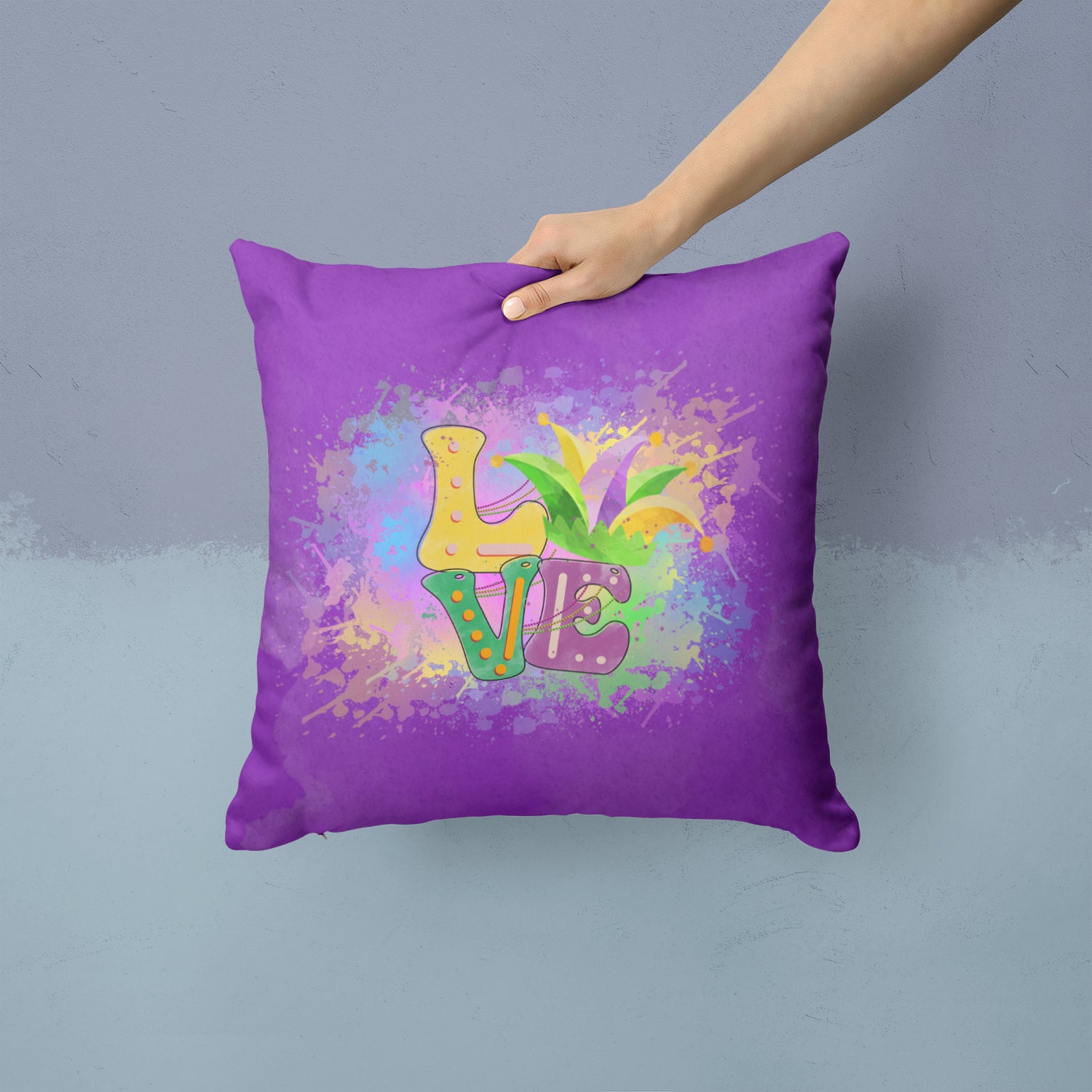 Buy this Love Mardi Gras Fabric Decorative Pillow