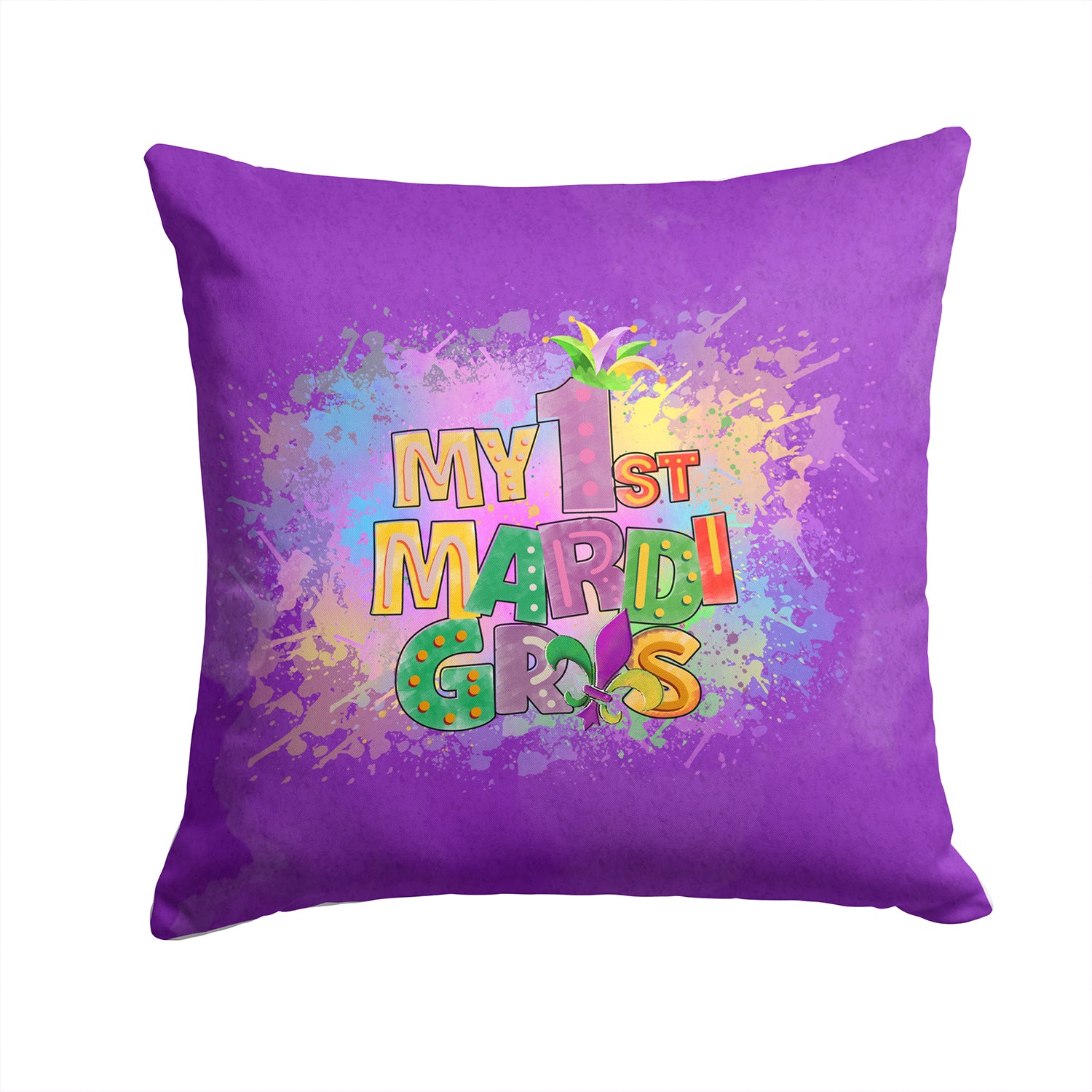 Buy this My 1st Mardi Gras Fabric Decorative Pillow