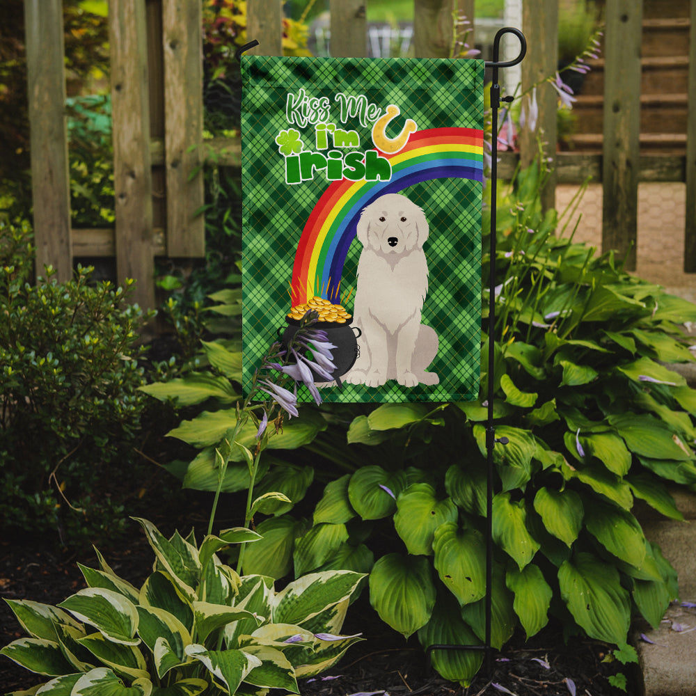 Great Pyrenees St. Patrick's Day Flag Garden Size