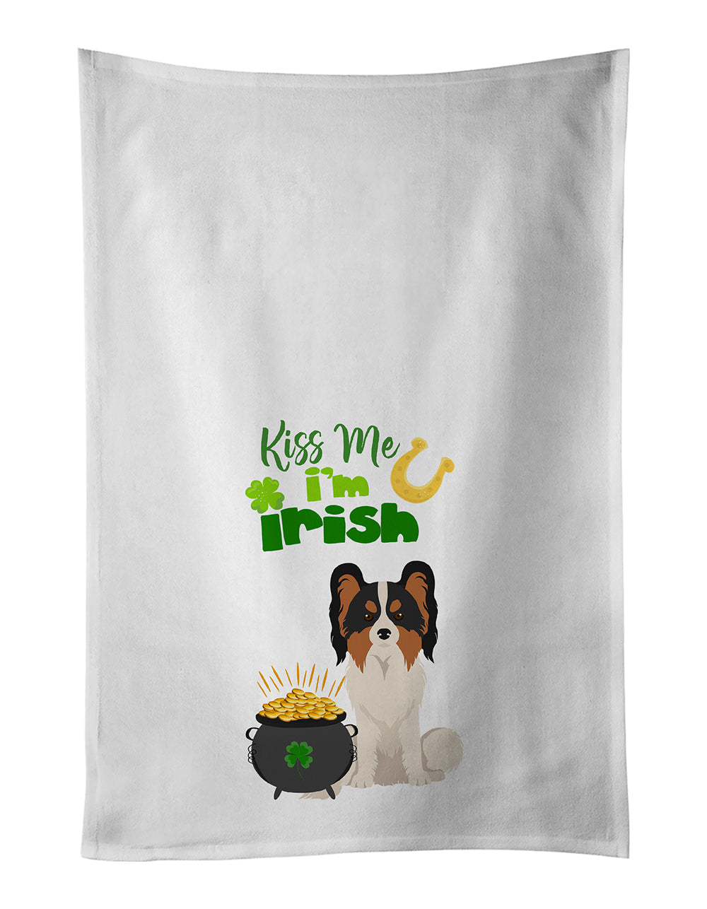 Buy this Tricolor Papillon St. Patrick's Day White Kitchen Towel Set of 2 Dish Towels