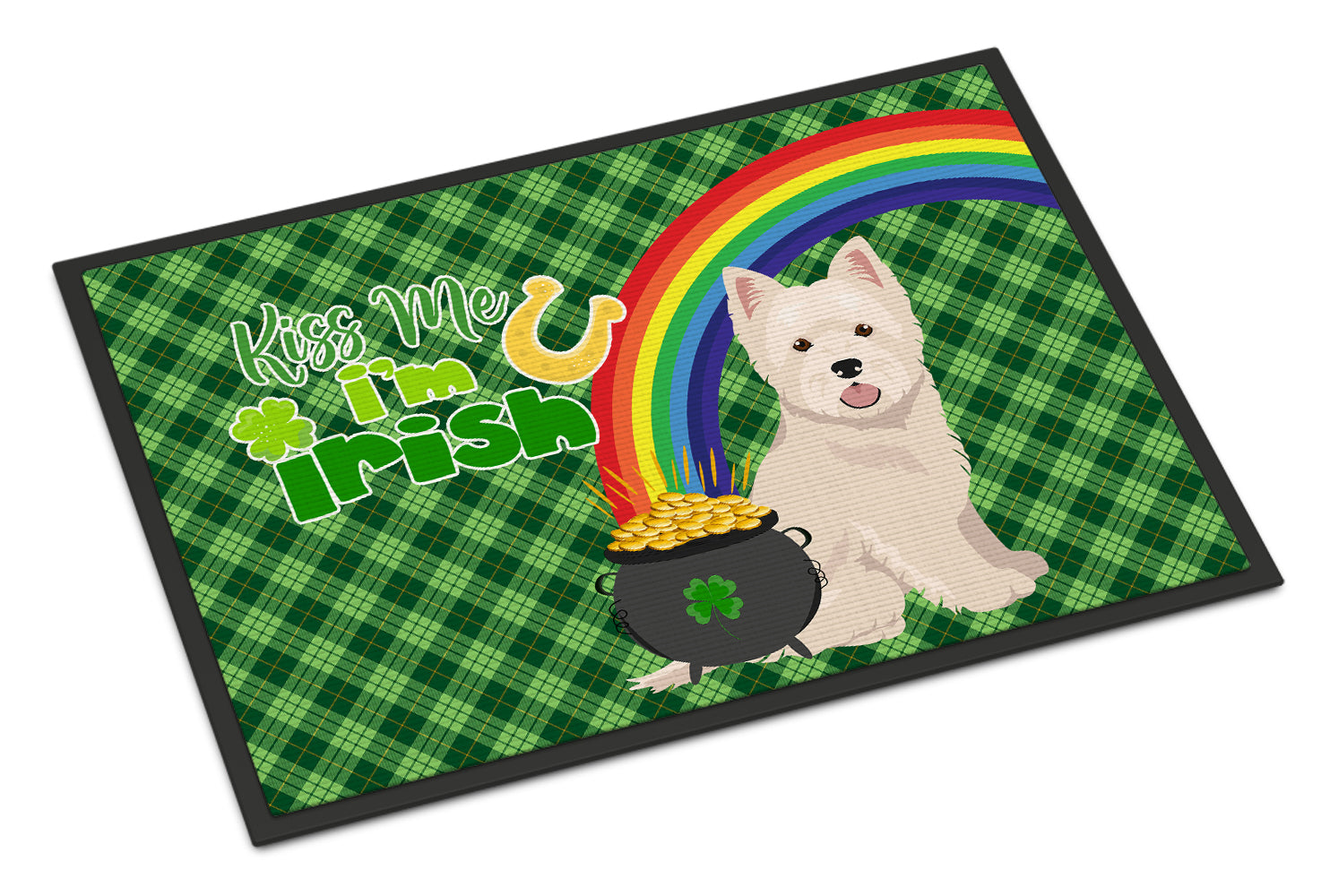 Buy this Westie West Highland White Terrier St. Patrick's Day Indoor or Outdoor Mat 24x36