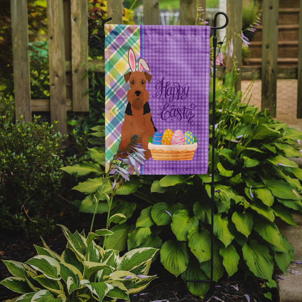 Black and Tan Airedale Terrier Easter Flag Garden Size