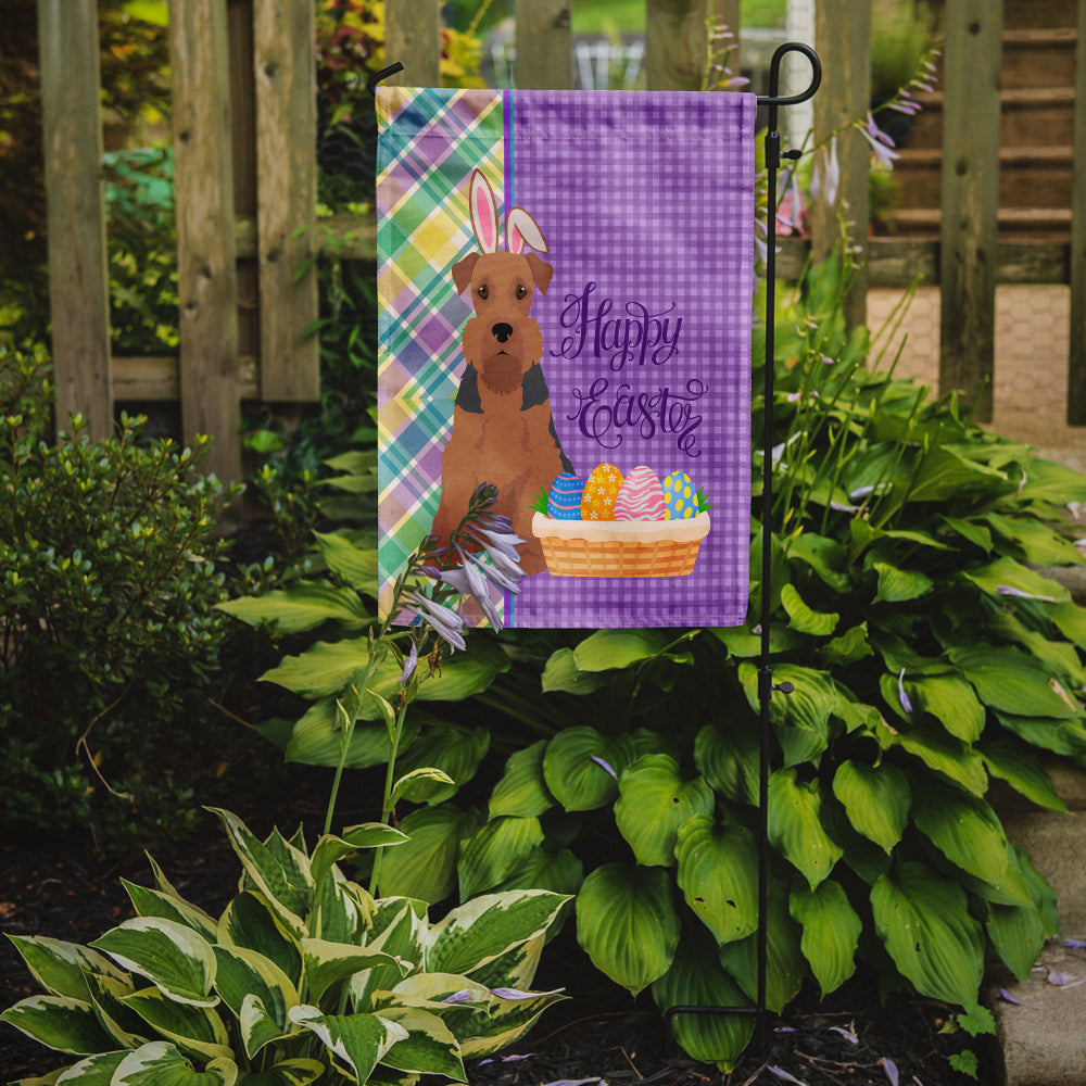 Grizzle and Tan Airedale Terrier Easter Flag Garden Size