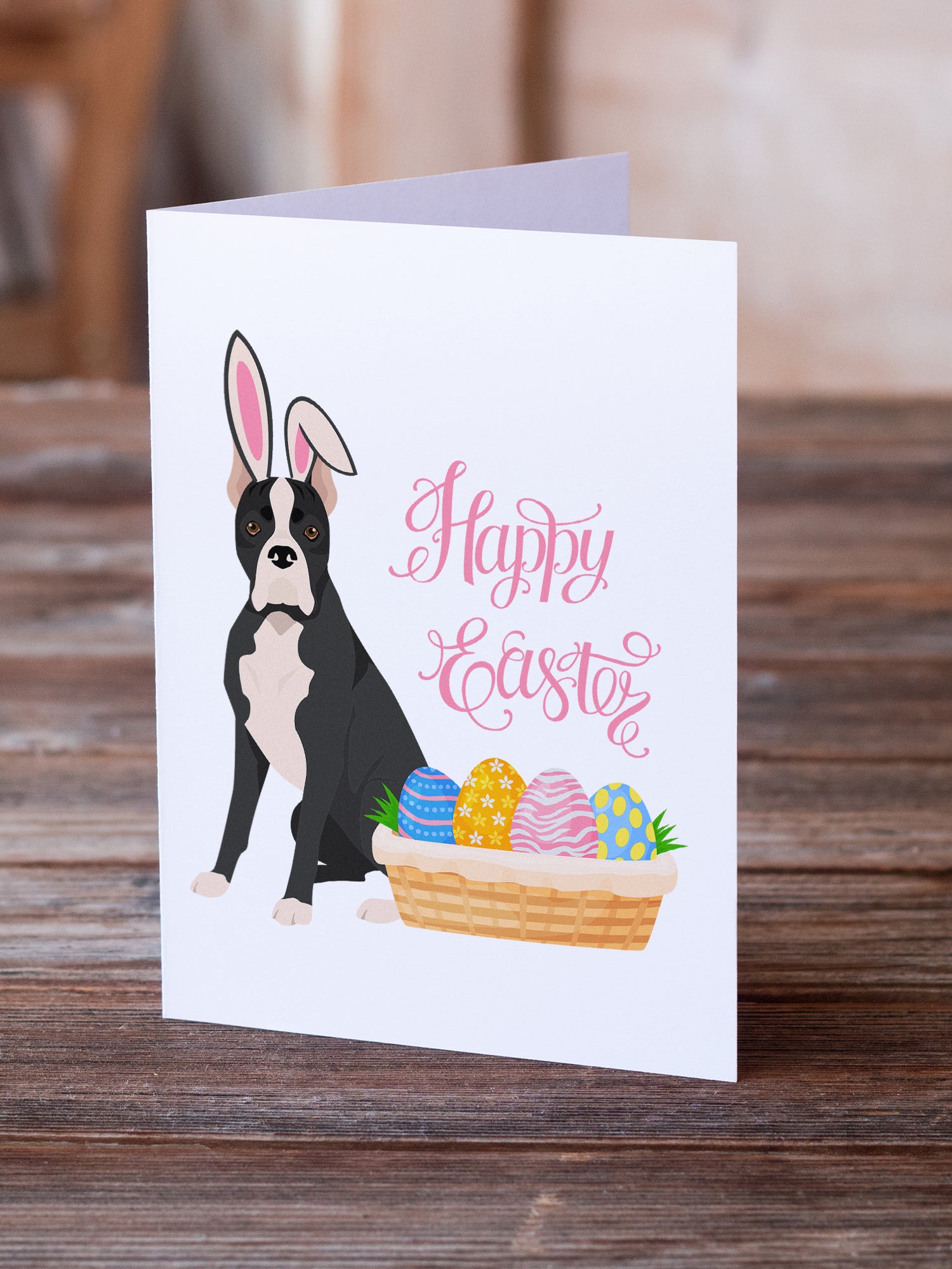 Buy this Black Boxer Easter Greeting Cards and Envelopes Pack of 8
