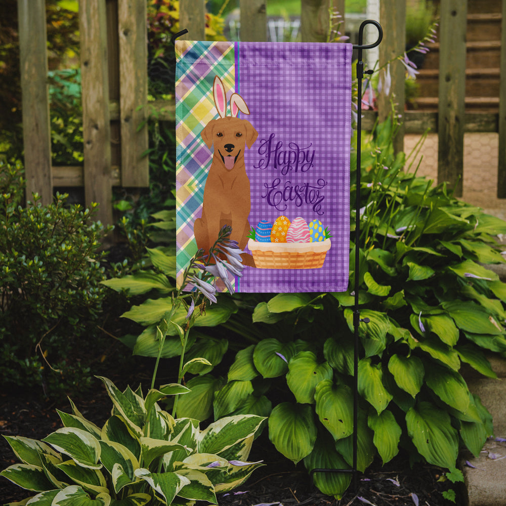 Red Fox Labrador Retriever Easter Flag Garden Size
