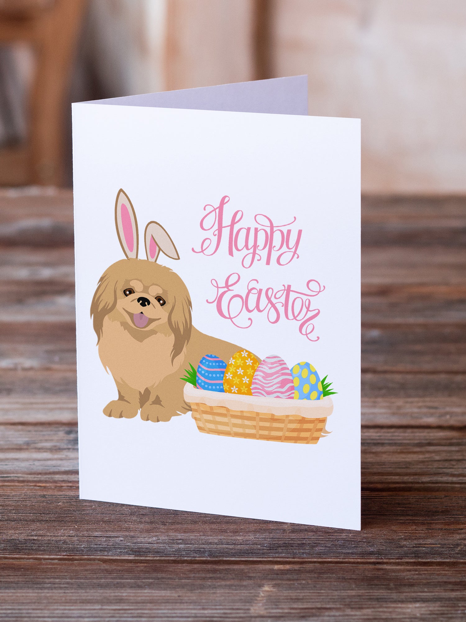 Buy this Gold Pekingese Easter Greeting Cards and Envelopes Pack of 8