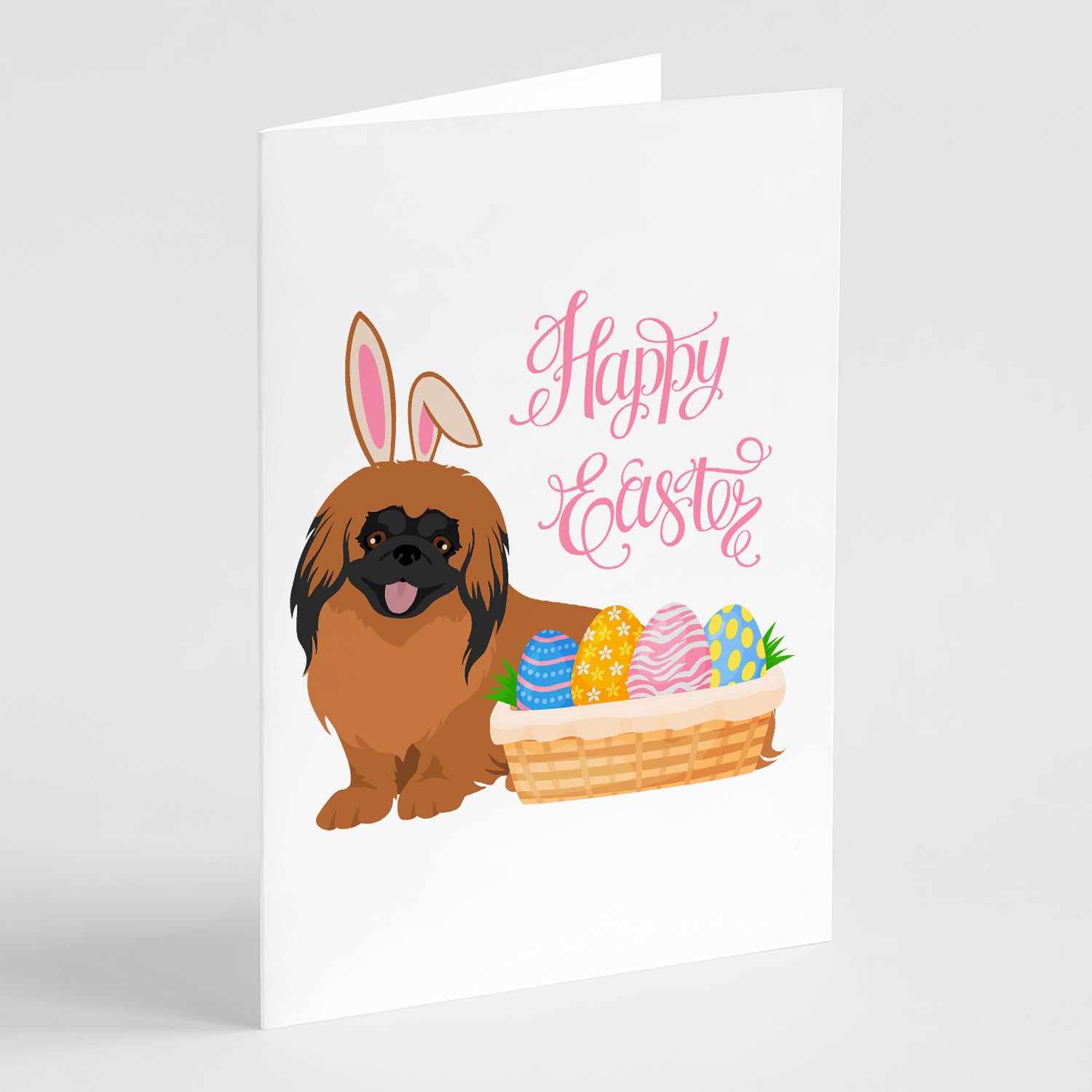 Buy this Red Pekingese Easter Greeting Cards and Envelopes Pack of 8