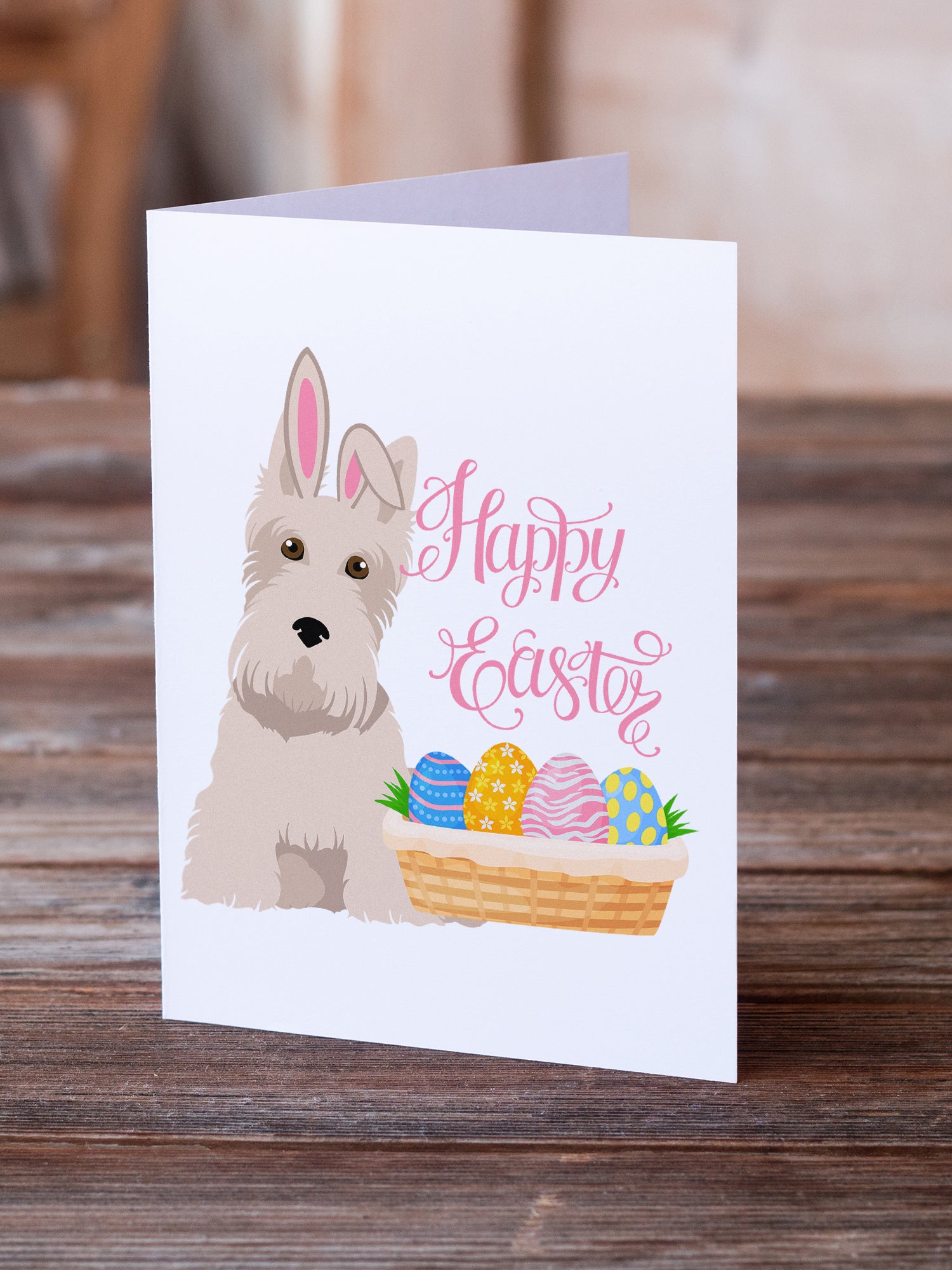 Buy this Wheaten Scottish Terrier Easter Greeting Cards and Envelopes Pack of 8
