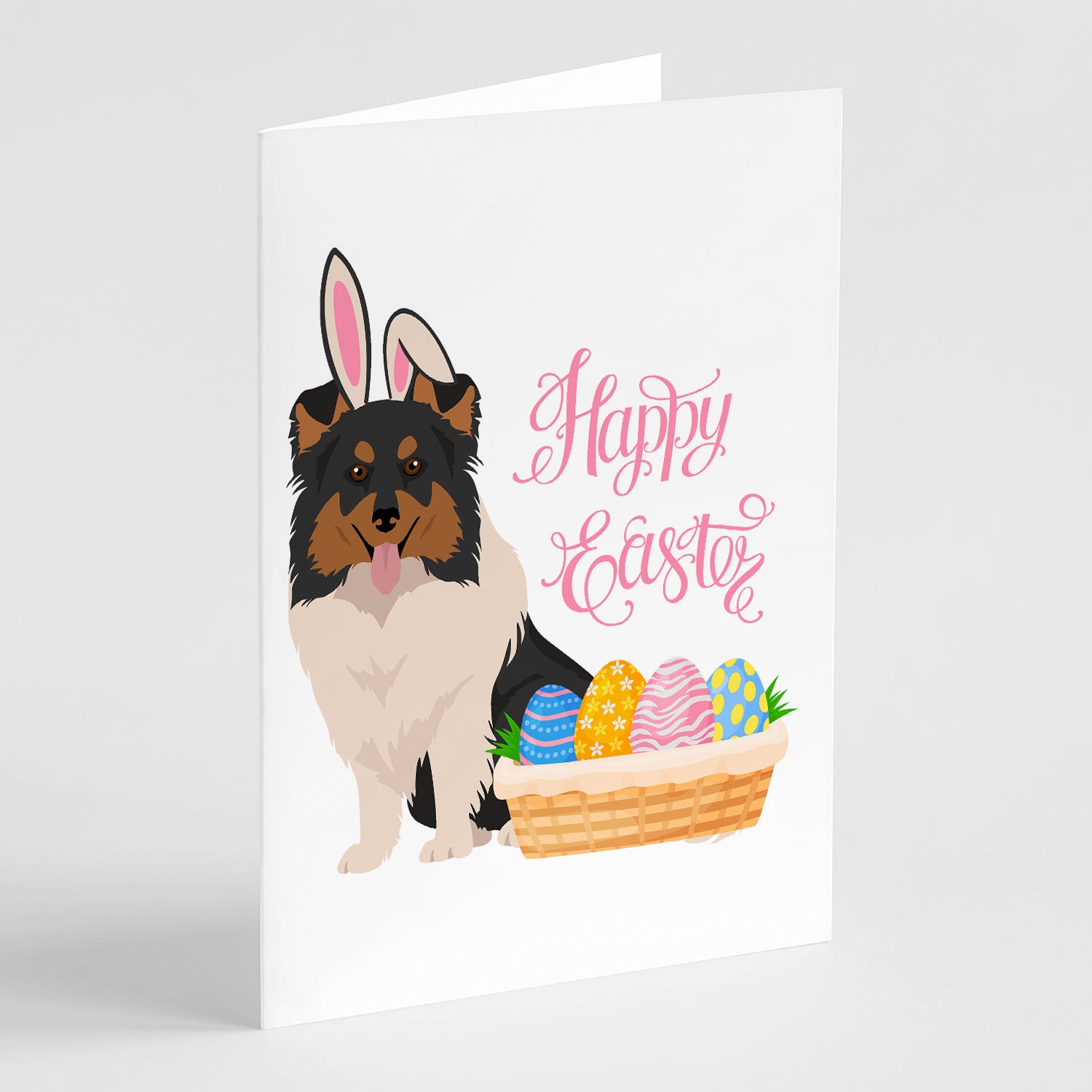 Buy this Tricolor Sheltie Easter Greeting Cards and Envelopes Pack of 8