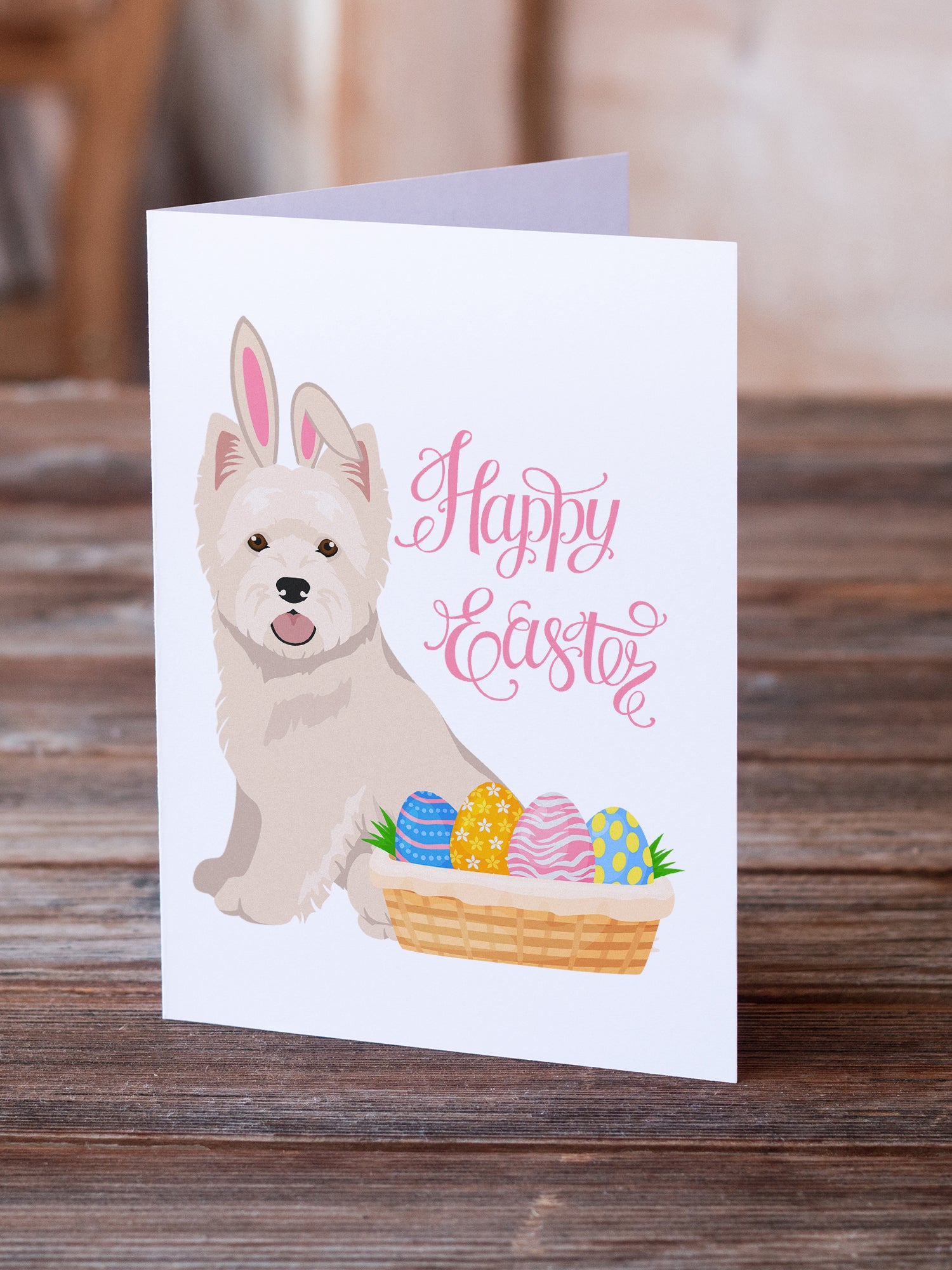 Buy this Westie West Highland White Terrier Easter Greeting Cards and Envelopes Pack of 8