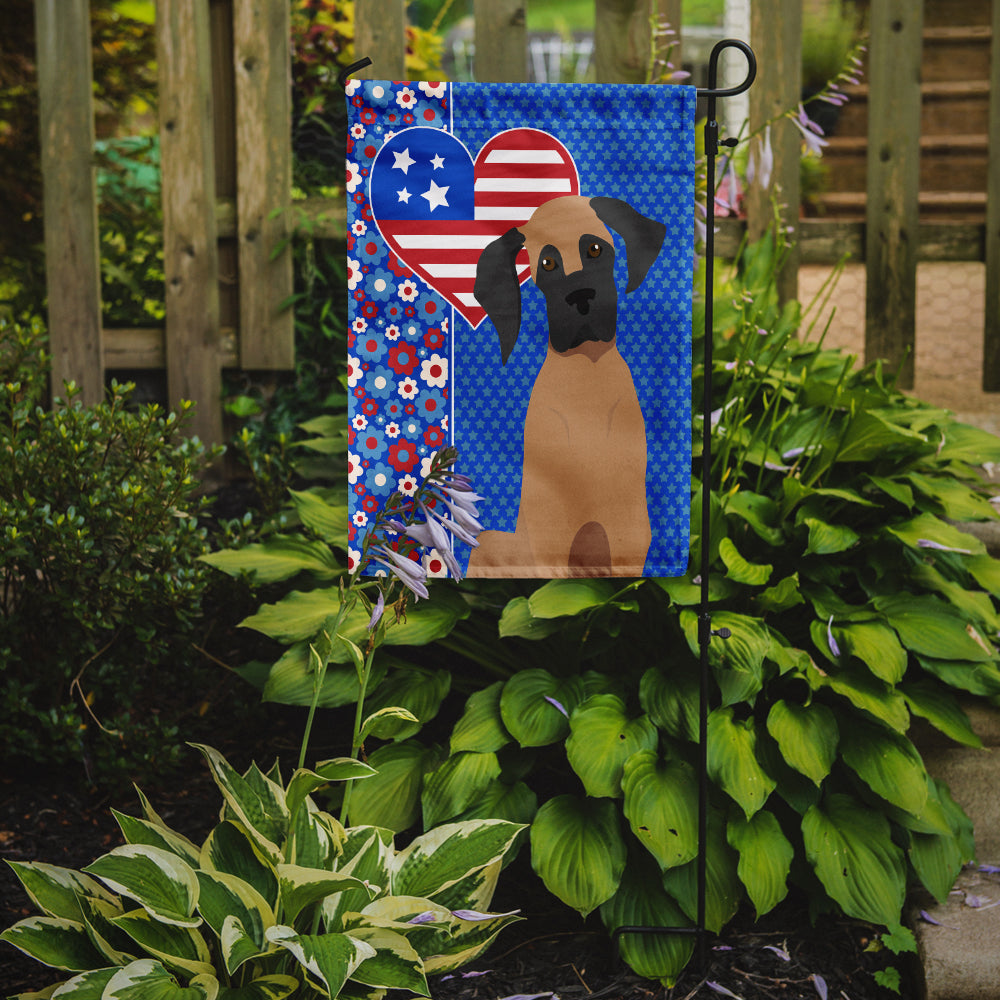 Fawn Great Dane USA American Flag Garden Size