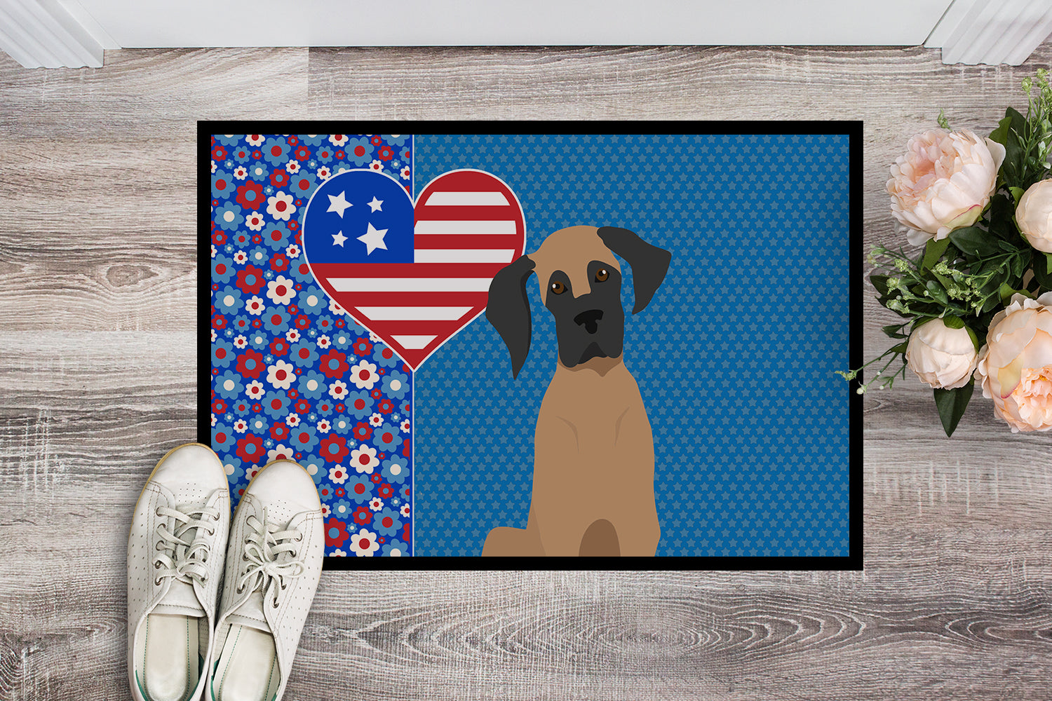 Buy this Fawn Great Dane USA American Indoor or Outdoor Mat 24x36