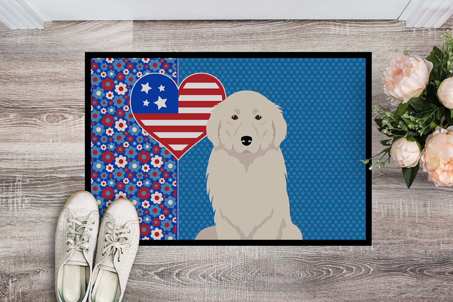 Buy this Great Pyrenees USA American Indoor or Outdoor Mat 24x36