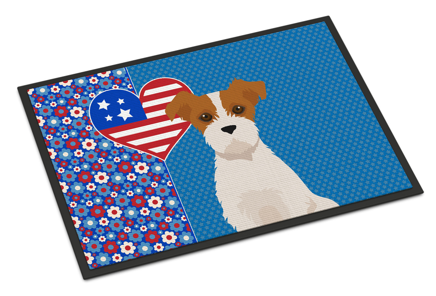 Buy this Brown White Wirehair Jack Russell Terrier USA American Indoor or Outdoor Mat 24x36