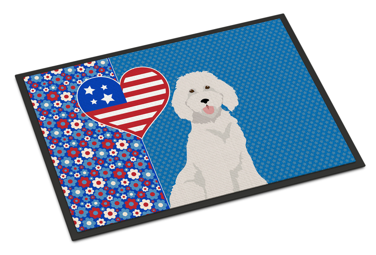 Buy this Standard White Poodle USA American Indoor or Outdoor Mat 24x36