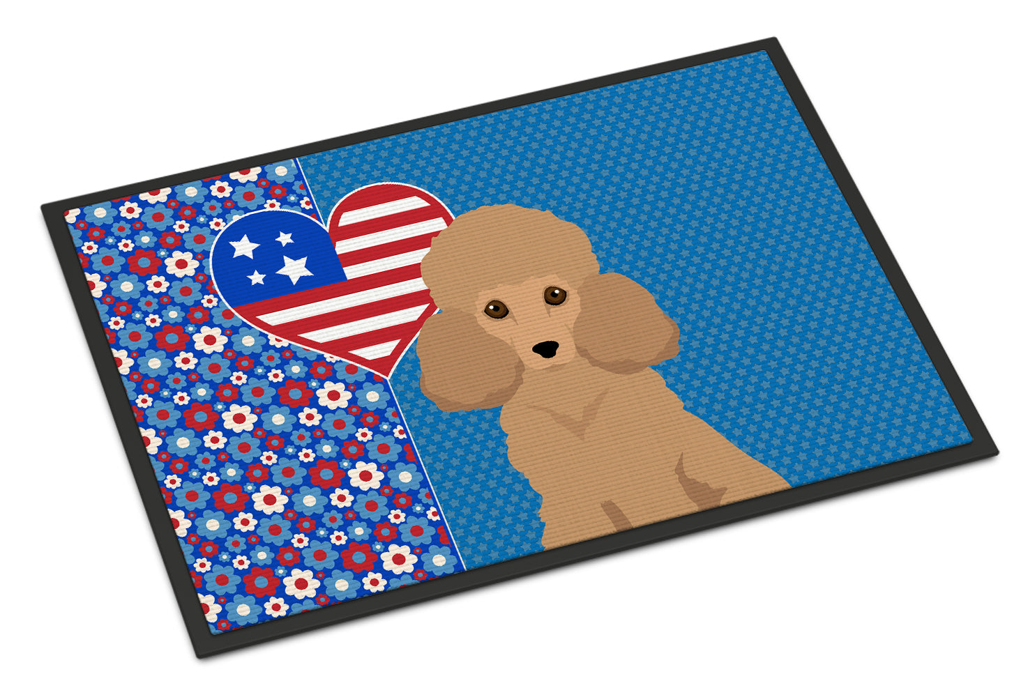 Buy this Toy Apricot Poodle USA American Indoor or Outdoor Mat 24x36