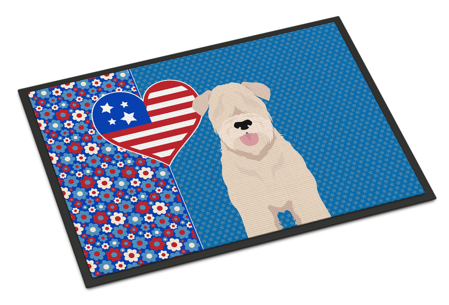 Buy this Soft Coated Wheaten Terrier USA American Indoor or Outdoor Mat 24x36
