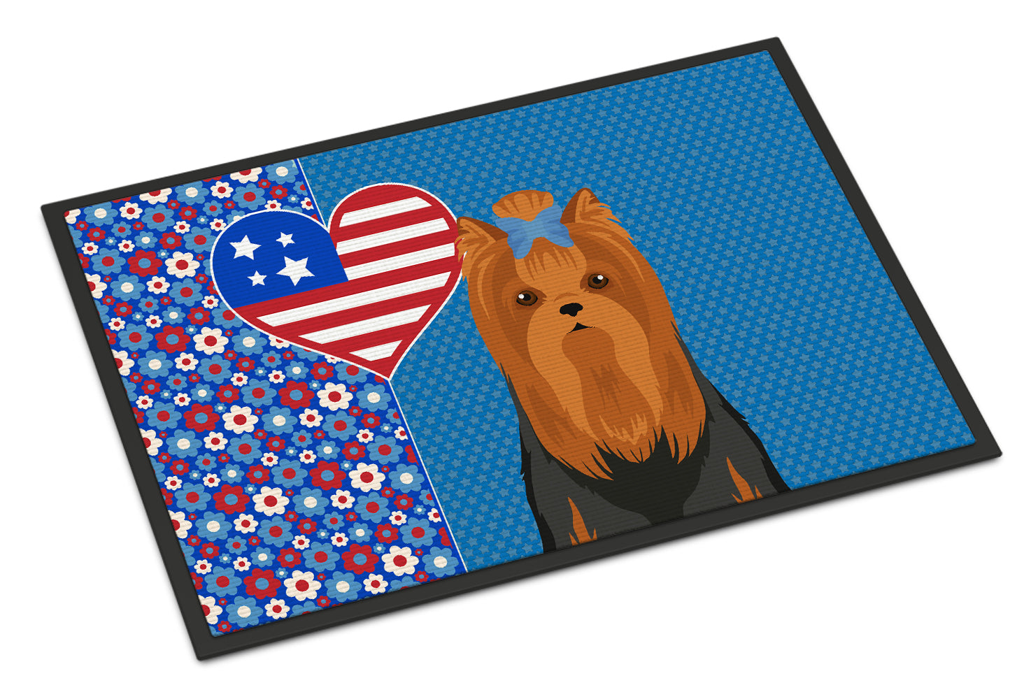 Buy this Black and Tan Full Coat Yorkshire Terrier USA American Indoor or Outdoor Mat 24x36