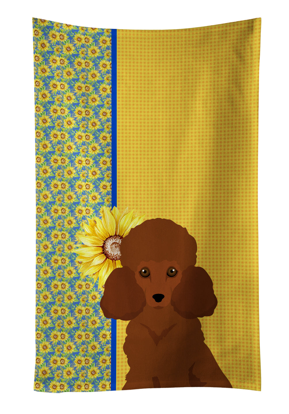 Buy this Summer Sunflowers Toy Red Poodle Kitchen Towel