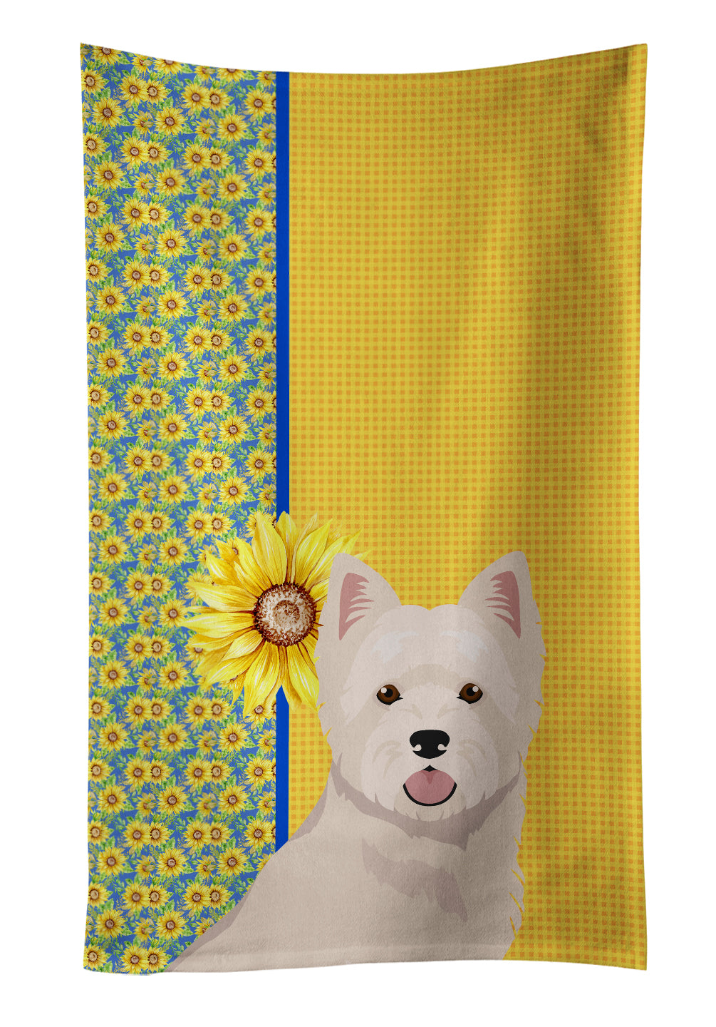 Buy this Summer Sunflowers Westie West Highland White Terrier Kitchen Towel