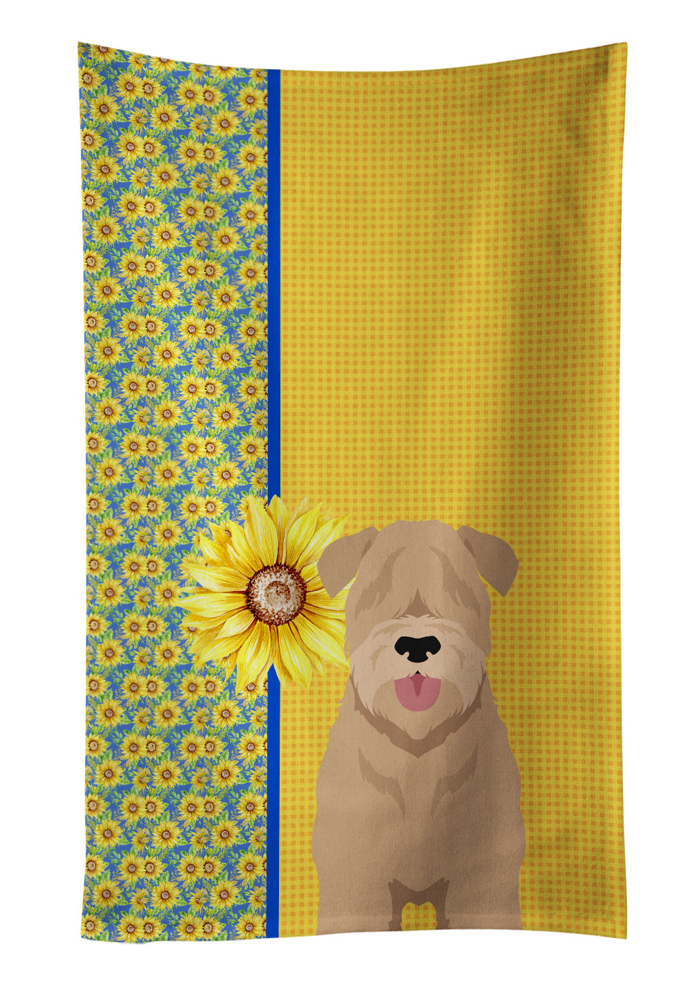 Buy this Summer Sunflowers Red Wheaten Terrier Kitchen Towel