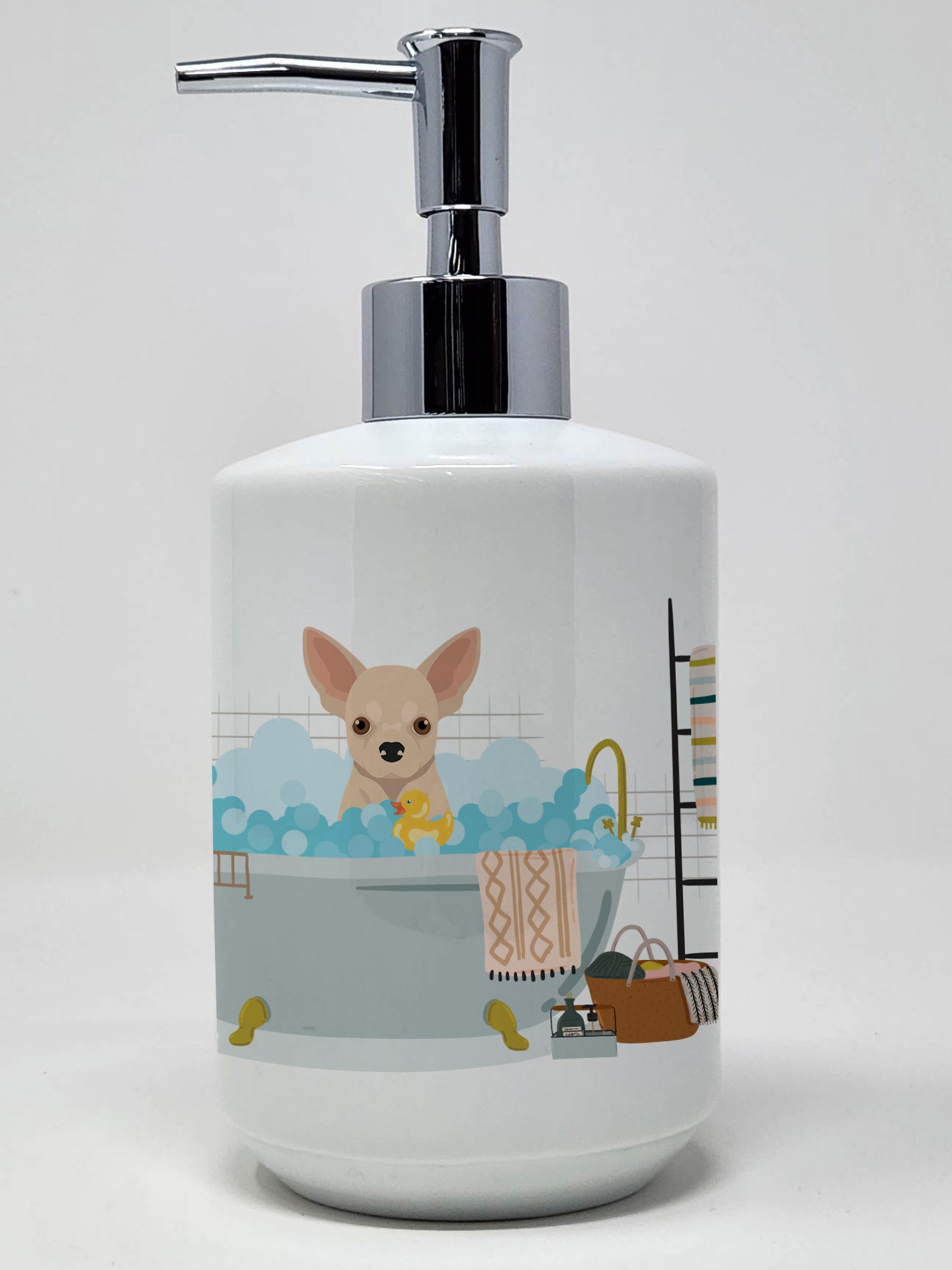 Buy this Fawn Chihuahua Ceramic Soap Dispenser