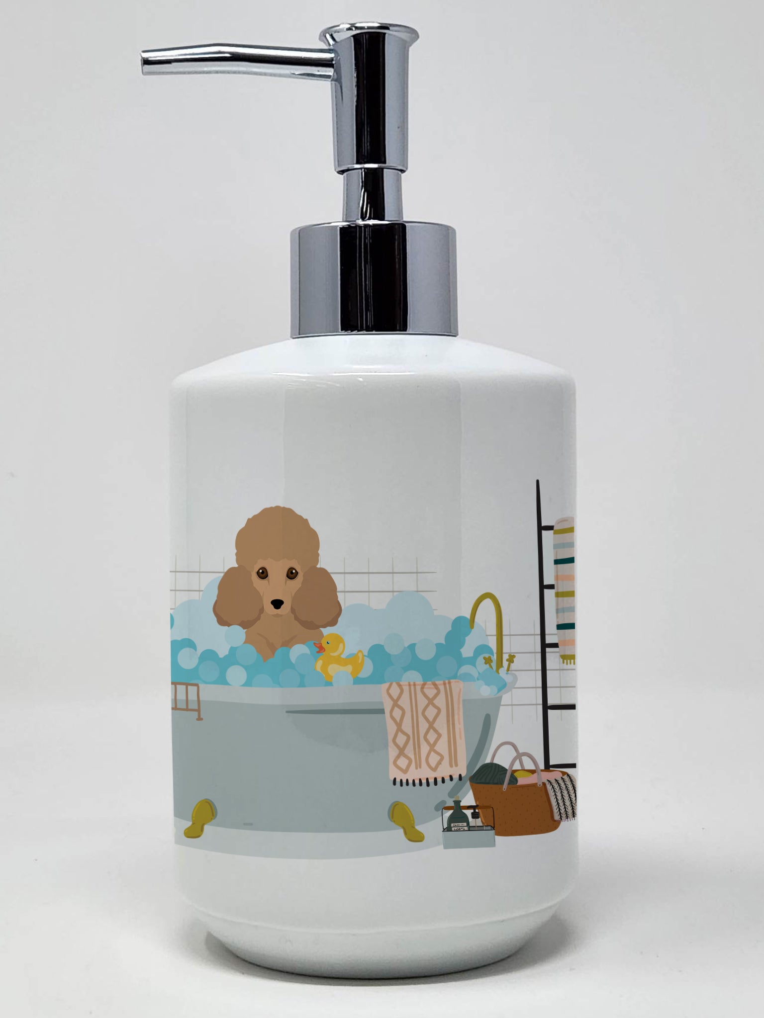 Buy this Toy Apricot Poodle Ceramic Soap Dispenser