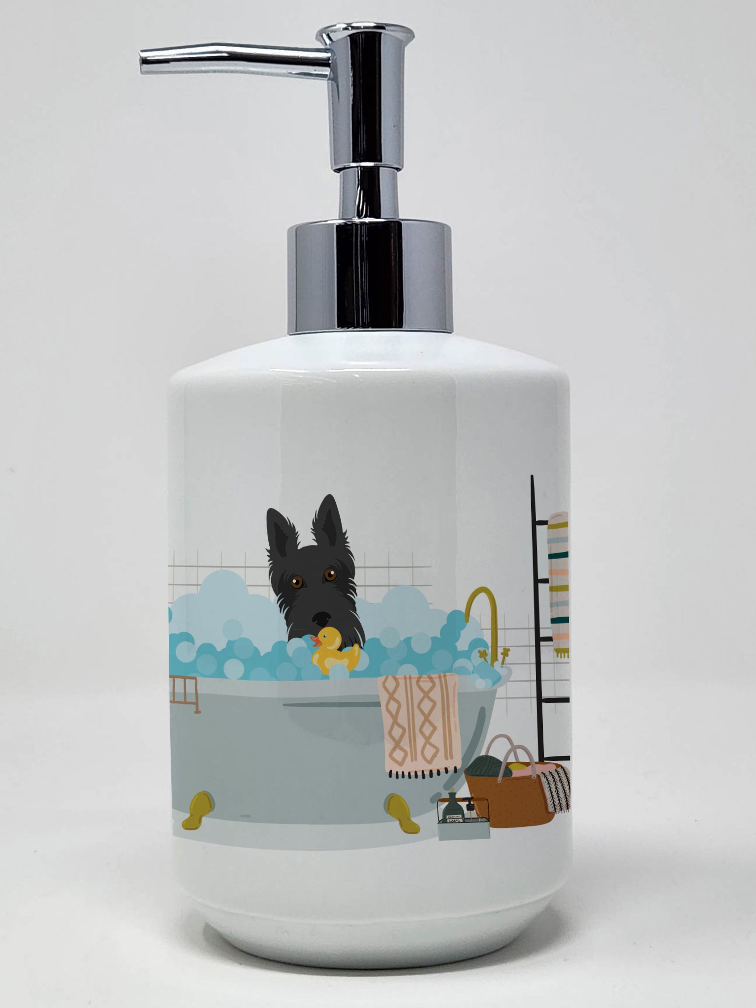 Buy this Black Scottish Terrier Ceramic Soap Dispenser