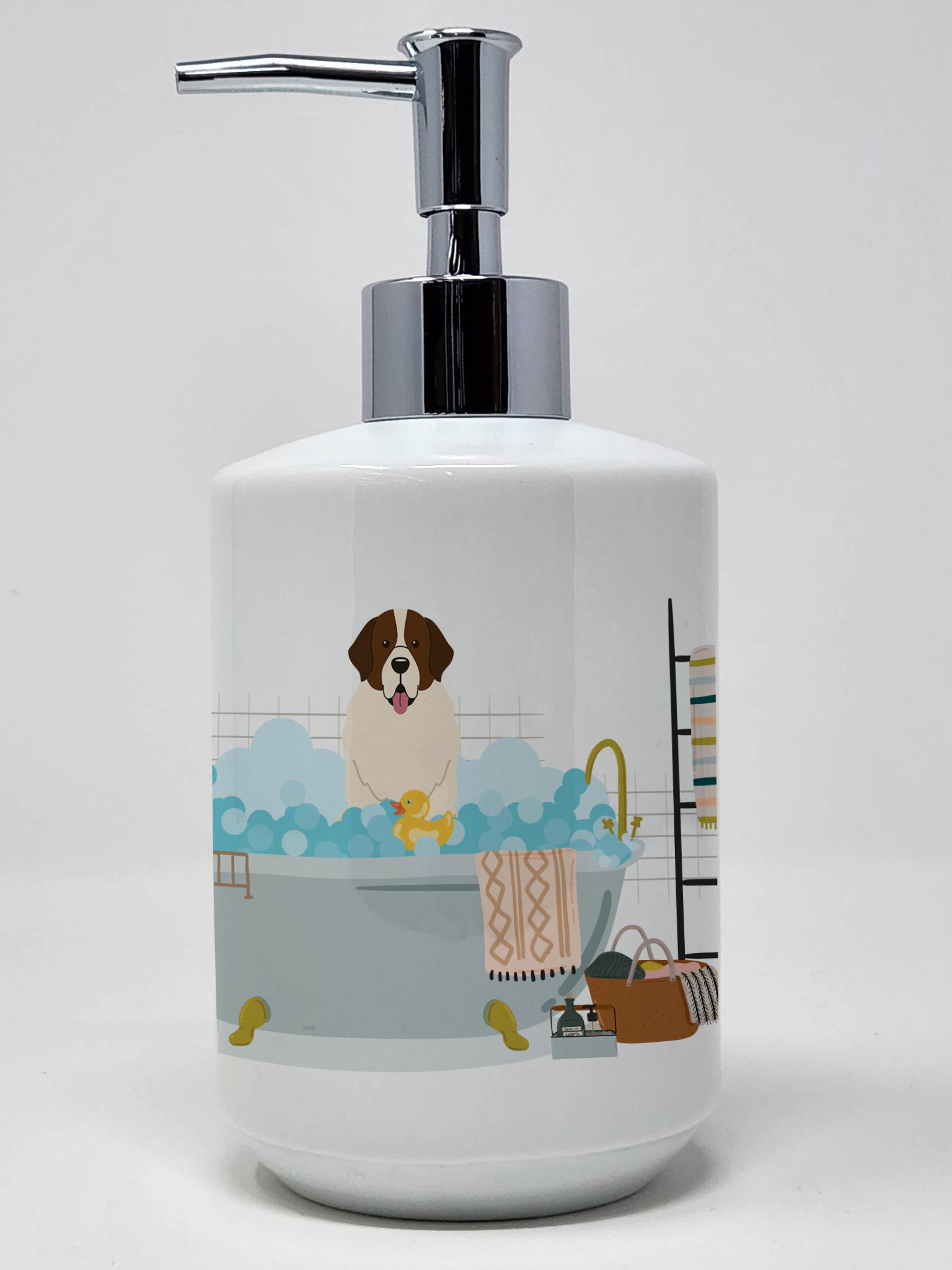 Buy this Moscow Watchdog in Bathtub Ceramic Soap Dispenser