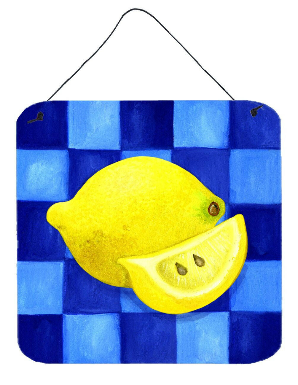 Lemon in Blue by Ute Nuhn Wall or Door Hanging Prints WHW0116DS66 by Caroline's Treasures