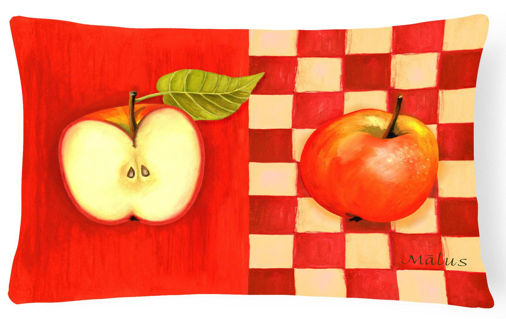 Apple by Ute Nuhn Fabric Decorative Pillow WHW0122PW1216 by Caroline's Treasures