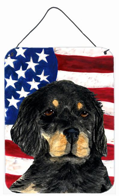 USA American Flag with Gordon Setter Wall or Door Hanging Prints by Caroline's Treasures