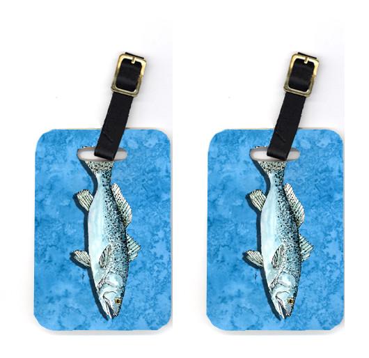 Pair of Fish - Trout Luggage Tags by Caroline&#39;s Treasures