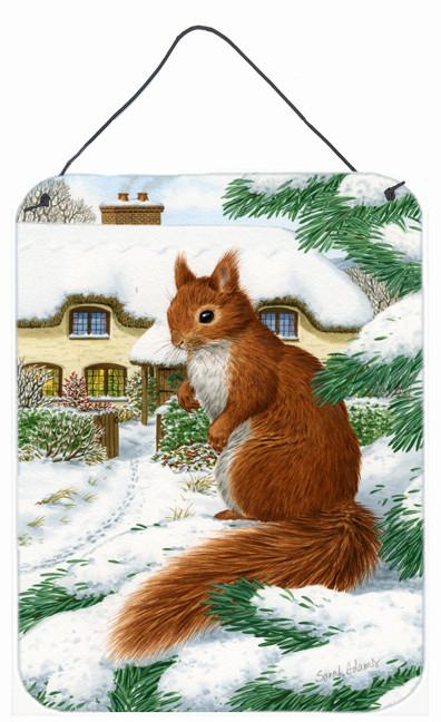 Red Squirrel & Cottage Wall or Door Hanging Prints ASA2014DS1216 by Caroline's Treasures