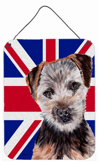 Norfolk Terrier Puppy with English Union Jack British Flag Wall or Door Hanging Prints SC9876DS1216 by Caroline's Treasures