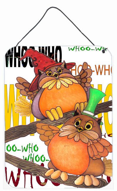 Whoo Who Owl Wall or Door Hanging Prints PJC1032DS1216 by Caroline's Treasures