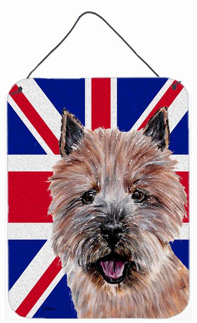 Norwich Terrier with English Union Jack British Flag Wall or Door Hanging Prints SC9877DS1216 by Caroline's Treasures