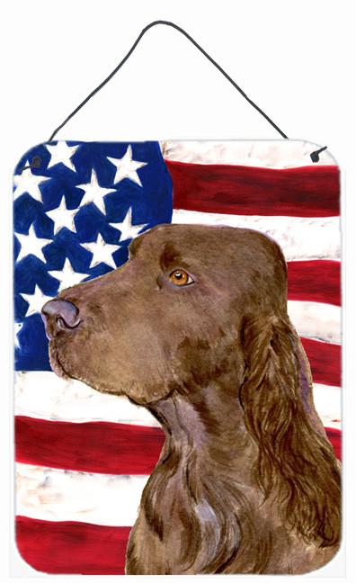 USA American Flag with Field Spaniel Wall or Door Hanging Prints by Caroline's Treasures
