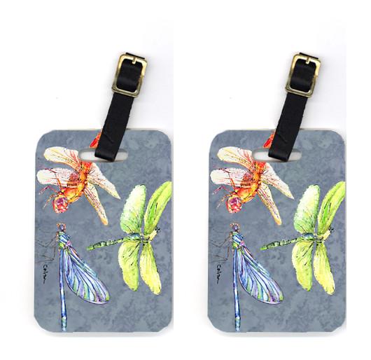 Pair of Dragonfly Times Three Luggage Tags by Caroline's Treasures