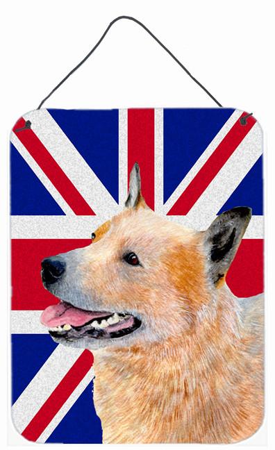 Australian Cattle Dog with English Union Jack British Flag Wall or Door Hanging Prints LH9469DS1216 by Caroline's Treasures