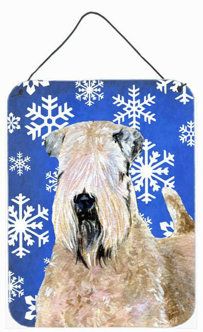 Wheaten Terrier Soft Coated Snowflakes Holiday Wall or Door Hanging Prints by Caroline's Treasures