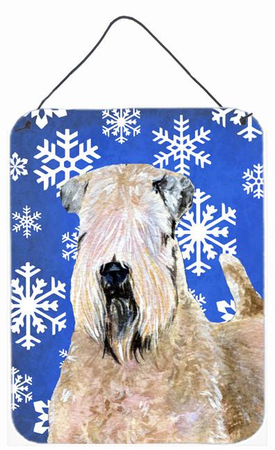Wheaten Terrier Soft Coated Snowflakes Holiday Wall or Door Hanging Prints by Caroline's Treasures