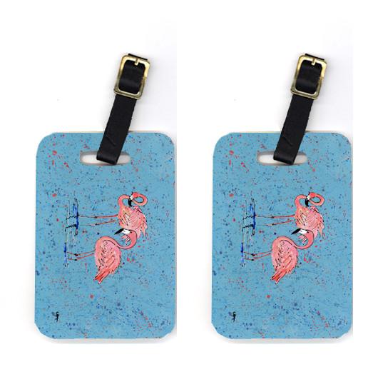 Pair of Flamingo Luggage Tags by Caroline's Treasures