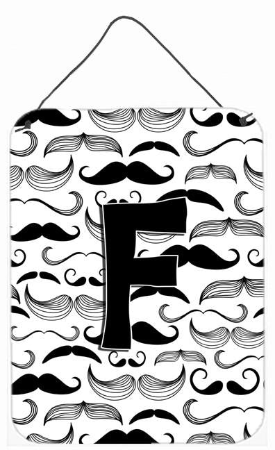 Letter F Moustache Initial Wall or Door Hanging Prints CJ2009-FDS1216 by Caroline's Treasures