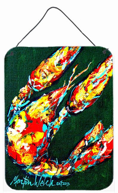 Craw Baby on Green Crawfish Wall or Door Hanging Prints MW1194DS1216 by Caroline's Treasures