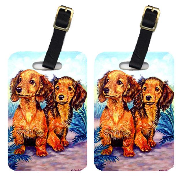 Long Hair Red Dachshund Luggage Tags Pair of 2 by Caroline's Treasures