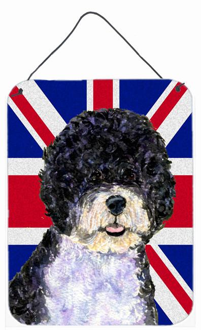 Portuguese Water Dog with English Union Jack British Flag Wall or Door Hanging Prints SS4932DS1216 by Caroline's Treasures