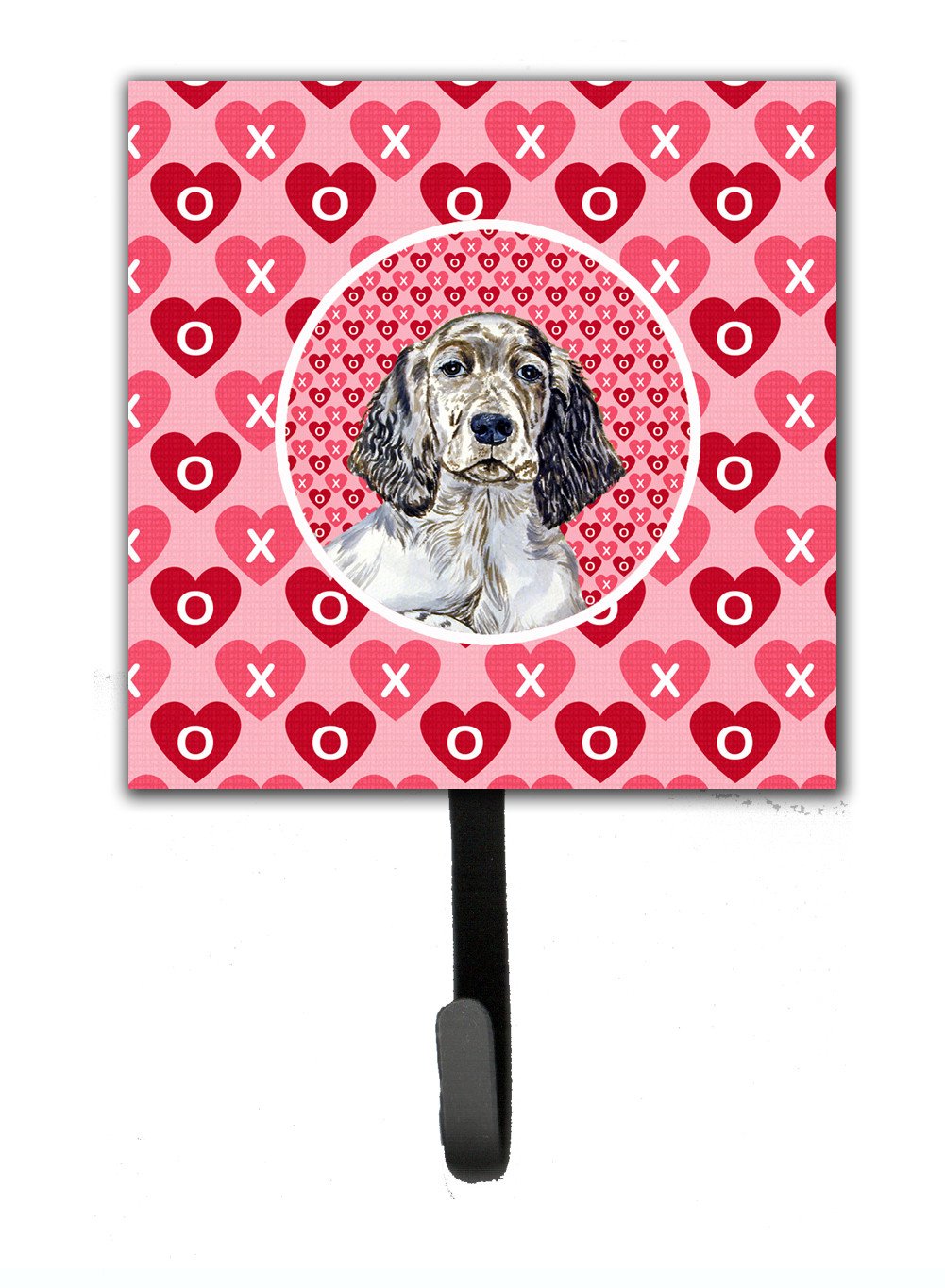 English Setter Valentine's Love and Hearts Leash or Key Holder by Caroline's Treasures