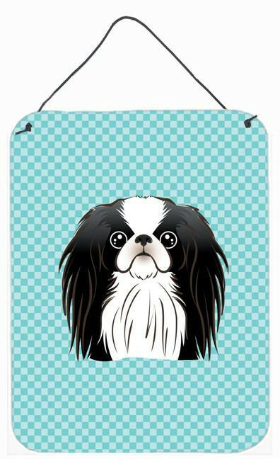 Checkerboard Blue Japanese Chin Wall or Door Hanging Prints BB1168DS1216 by Caroline's Treasures