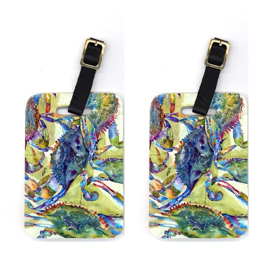 Pair of Crab All Over Luggage Tags by Caroline&#39;s Treasures